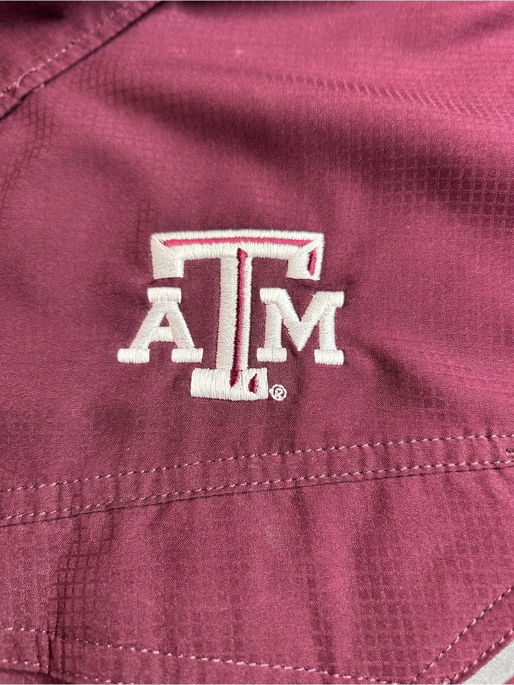 Texas A&M Aggies Performance Fishing Shirt, Maroon, Large, Vented back - Picture 2 of 6